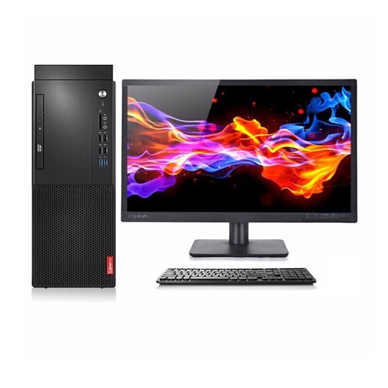 联想（Lenovo）启天M428 台式电脑 I3-9100/4G内存/ 1TSATA/集成显卡/21.5显示器 / 支持WIN7 K